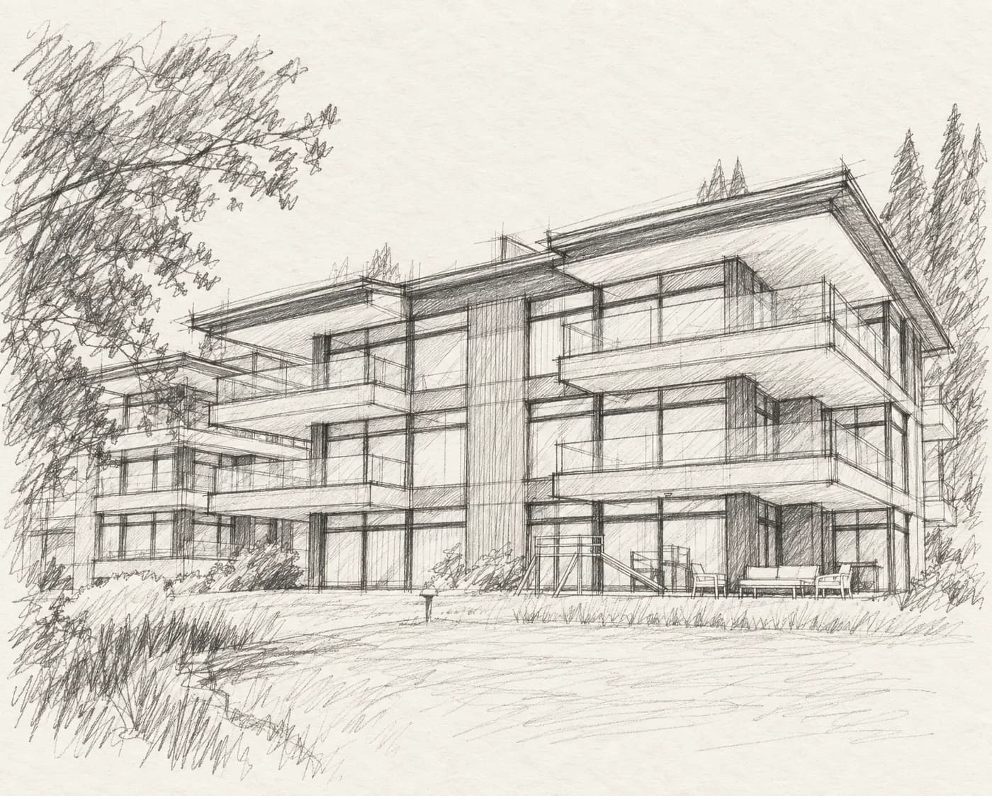 Croquis a lápiz de La Florida
